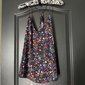 Multi-colored star print racerback cami J.Crew | Size 6